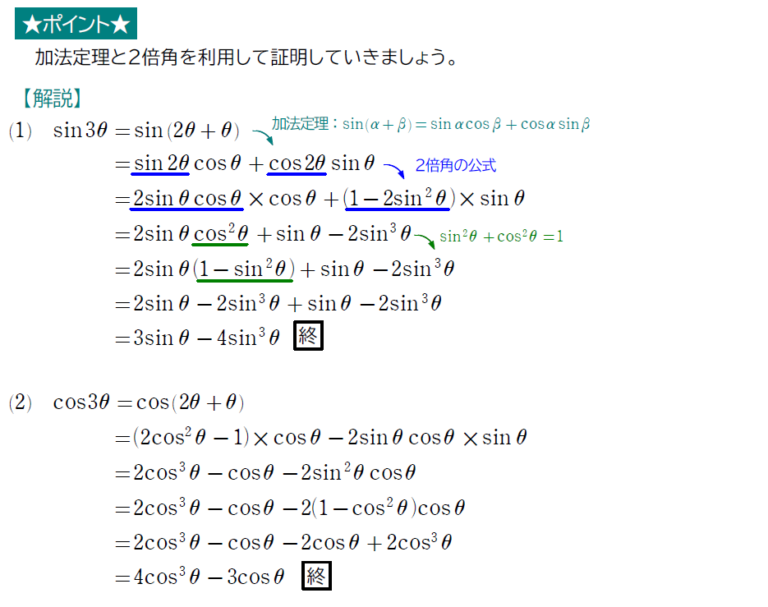 分かりやすい【三角関数②】加法定理・2倍角・半角・和積・積和の公式祭り! | ねこの数式